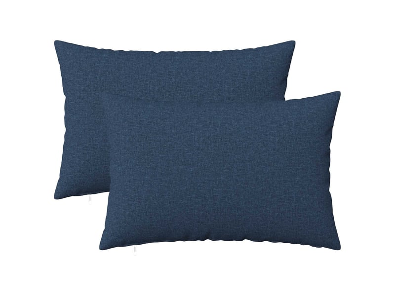  Lot de 2 coussins avec oreiller, coussins décoratifs heerlen bleu tissu cf50188  - Conforama B