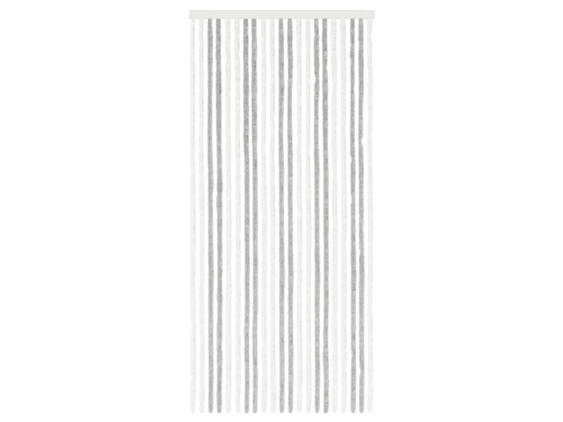  Rideau anti-insectes, moustiquaire en chenille gris clair et blanc cf43440  - Conforama C