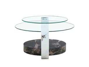 Table basse rond(e) coloris bicolore SOGEU 