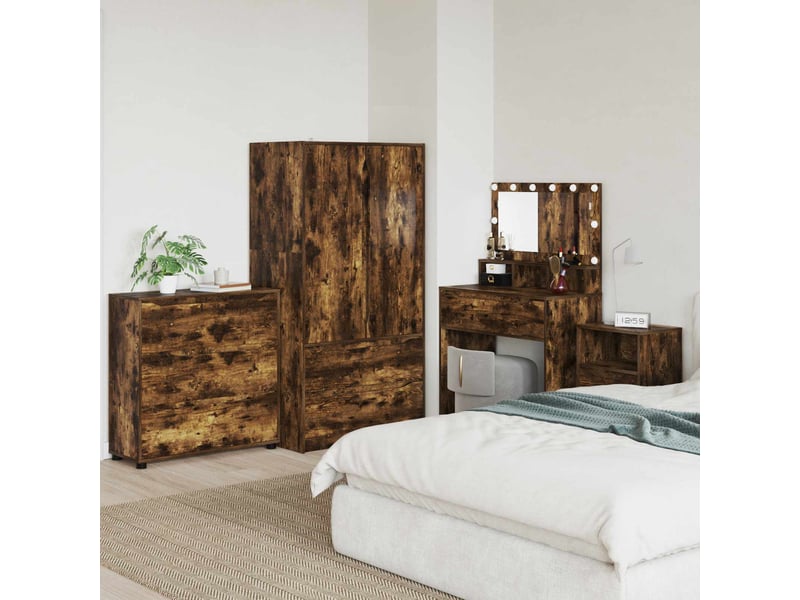  Armoire de rangement, commode de rangement 80 x 31 x 81 cm bois d'ingénierie shl8214  - Conforama B