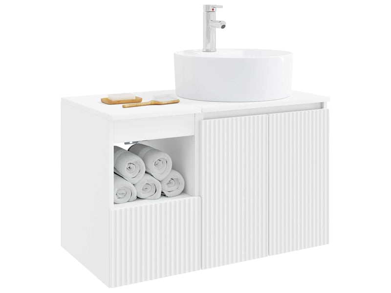 Ensemble de mobilier de salle de bain 2 pc blanc cf63992 - Conforama C