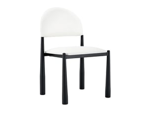 Ensemble de 2 chaises modernes – dossier arrondi, cuir pu, pieds métal, hauteur 80 cm – élégant et robuste
