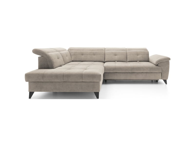  Canapé d'angle beige 5 places angle gauche 5 places confort inferno  - Conforama A