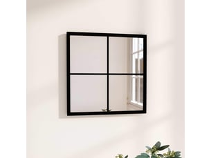 Miroir  à fixer coloris noir <strong></strong>  <strong></strong> - 40 cm x 40 cm