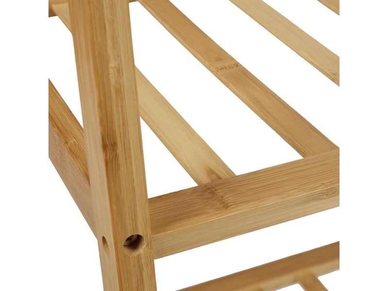  Portant à vêtements sur roulettes 166 x 84 x 45 cm rangement pratique design moderne en bambou brun 13_0018031  - Conforama D