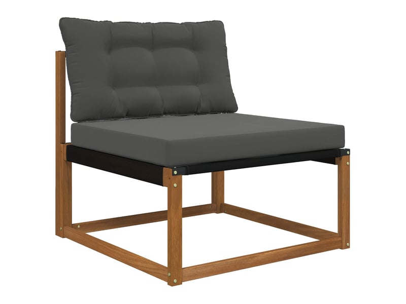  Coussin de canapé d'extérieur, coussin de chaise polyester anthracite 80 x 68,5 cm cf54013  - Conforama C