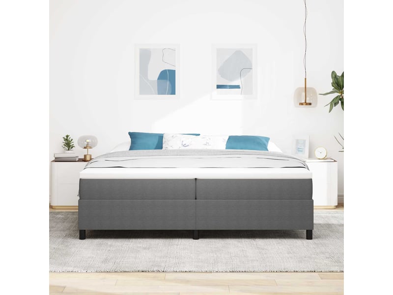 Lit double- lit adulte - cadre de lit plateforme gris clair 200 x 200 cm - Conforama B