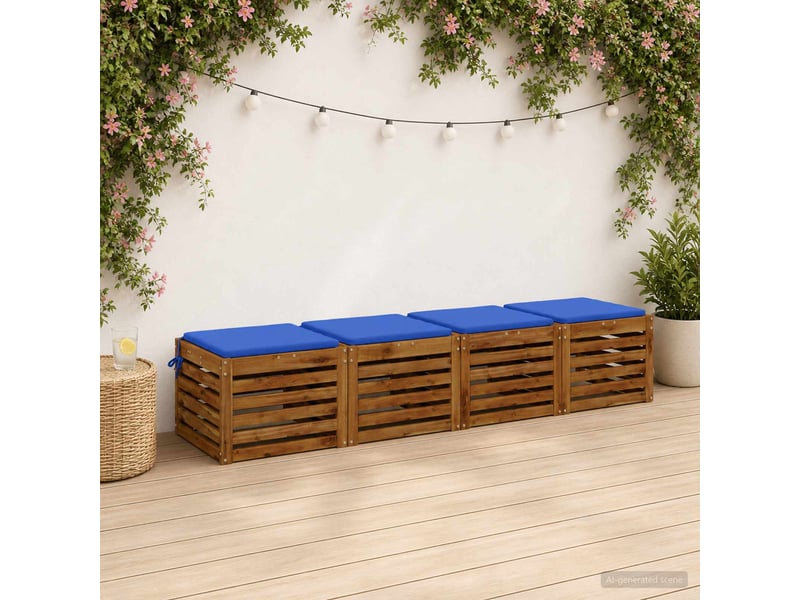  Lot de 4 coussins de siège, coussins d'assise soest 100 % polyester cf60170  - Conforama B