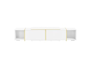Meuble tv coloris blanc 275 cm <strong>PANGIVO</strong>  <strong>GL0701W</strong>