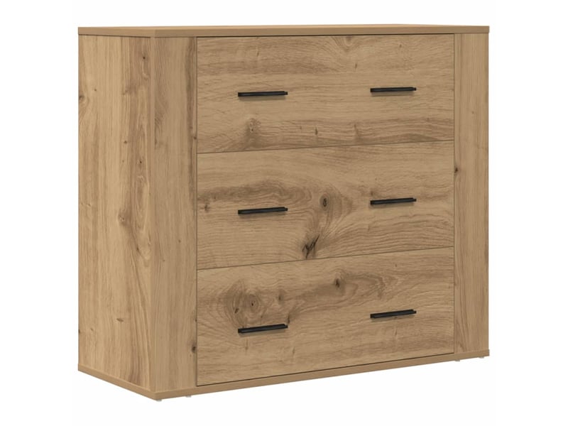  Buffet - bahut - meuble de rangement chêne artisanal 80x33x70 cm bois d'ingénierie  - Conforama A