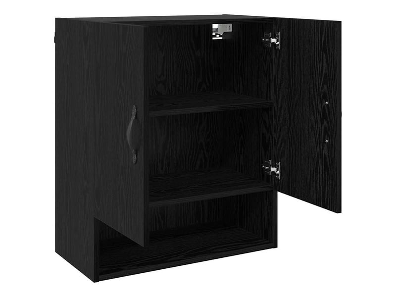  Armoire murale salon, meuble de rangement 60x31x70 cm bois d'ingénierie chêne noir shl7757  - Conforama E
