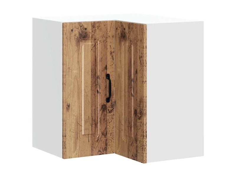  Meuble de rangement, armoire murale d'angle de cuisine kalmar vieux bois  - Conforama A