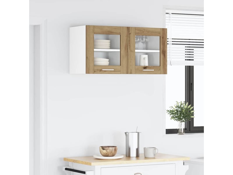  Meuble de rangement cuisine, armoire suspendue chêne artisanal 40x31x40cm  - Conforama D