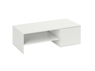 Table basse rectangulaire coloris blanc MEUBLIV - 52 cmx70 cm