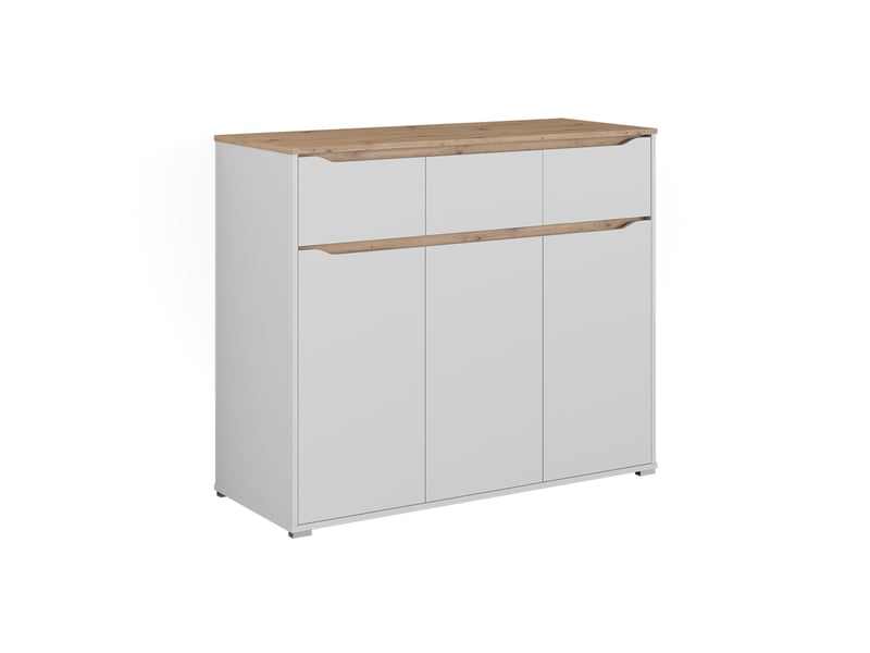  Vicco commode avec tiroirs, blancchêne artisan, 119.8x101.9cm  - Conforama A