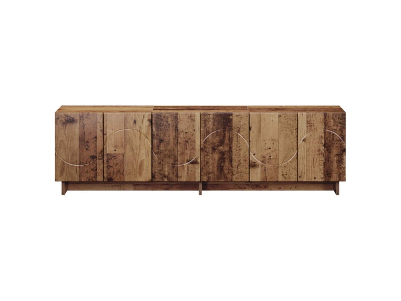  Meuble tv, table tv 140x34,5x40 cm bois ancien bois d'ingénierie shl18762  - Conforama D