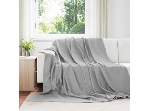 Plaid canapé gris 270x240 cm 0.86 kg polaire