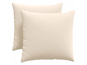 Lot de 2 coussins de canapé, coussins décoratifs tissu beige 50 x 50 cm cf58755