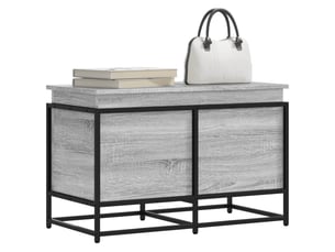 Boîte de rangement, coffre avec couvercle sonoma gris bois d'ingénierie shl11880