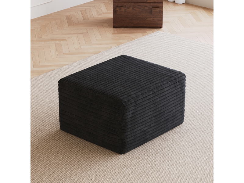  Y152-ottoman-black 1 pouf noir Y152-OTTOMAN-BLACK - Conforama C