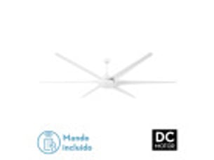 Ventilateur de plafond fabrilamp moncayo dc blanc 6 pales 254 cm 6 vitesses led 24 w télécommande