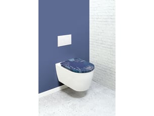 Abattant olfa wood slim à descente assistée coraux 47.5x36.5 cm
