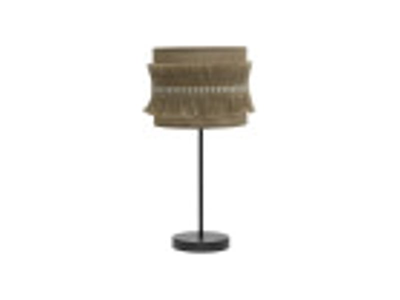  Lampe à poser fabrilamp kala toile de jute 1 x e14 43 x 17 x 17 cm 186771009 - Conforama B