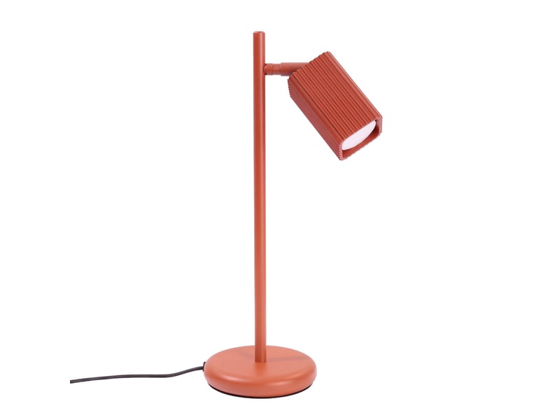 Lampe de table rayo ocre rouge aluminium moderne 43x14.5x14.5cm SL.3201 - Conforama A