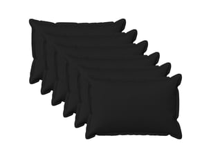 Lot de 6 coussins avec oreiller, coussins décoratifs houten noir lin synthétique cf51316