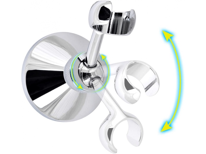  Support de douche mural support mural pour douchette orientable 360°pour douchette ou pommeau de douche  - Conforama C
