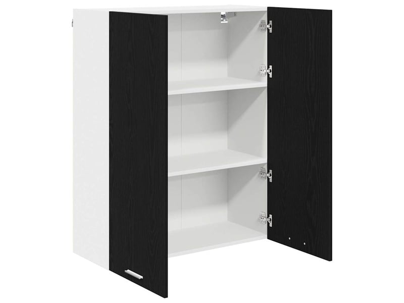  Meuble de rangement, armoire suspendue chêne noir 80x31x100cm bois d'ingénierie shl1932  - Conforama E