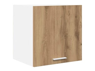 Meuble de rangement cuisine, armoire suspendue chêne artisan et blanc 40x31x40cm