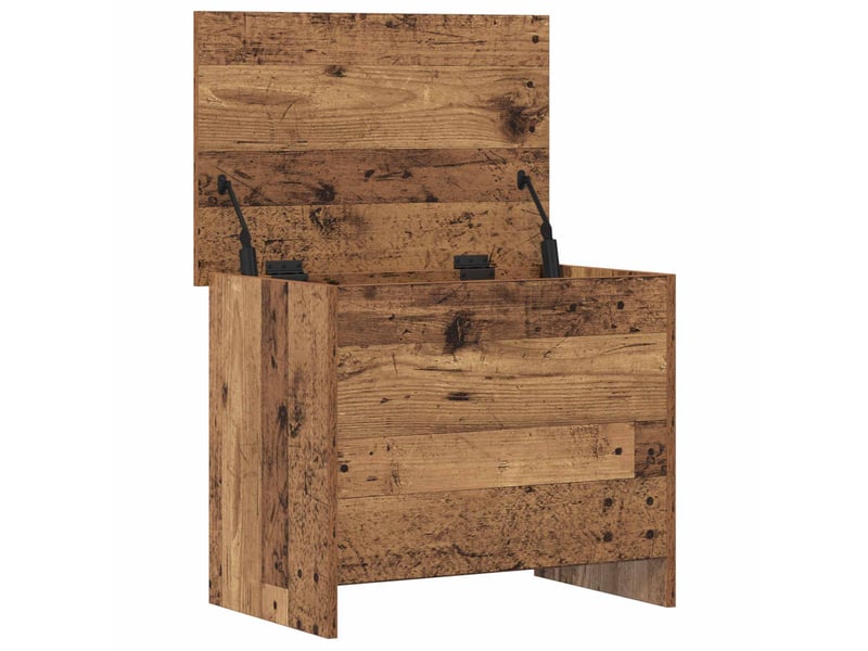 Coffre de rangement avec stockage bois ancien 60x40x50 cm - Conforama E