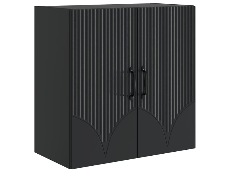  Armoire murale salon, meuble de rangement 59 x 31 x 60 cm bois d'ingénierie noir shl1073  - Conforama A