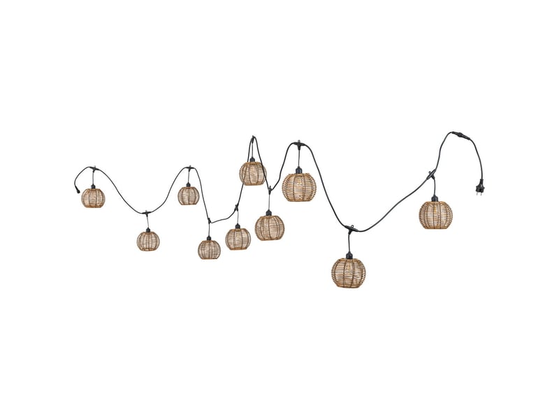  Guirlande de 10 lumières en plastique marron avec ampoule 500x16x12,5 cm (h)  - Conforama C