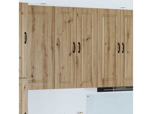 Meuble mural de cuisine, armoire de cuisine chêne artisanal 30x31x100cm shl7529