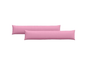 Lot de 2 coussins de canapé, coussins décoratifs tissu rose 200 x 40 cm cf58930
