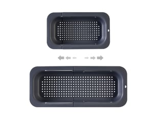 Panier de cuisine extensible au-dessus de l'évier avec trous de suspension – pour laver les légumes, passoire pour filtrer les aliments cuits