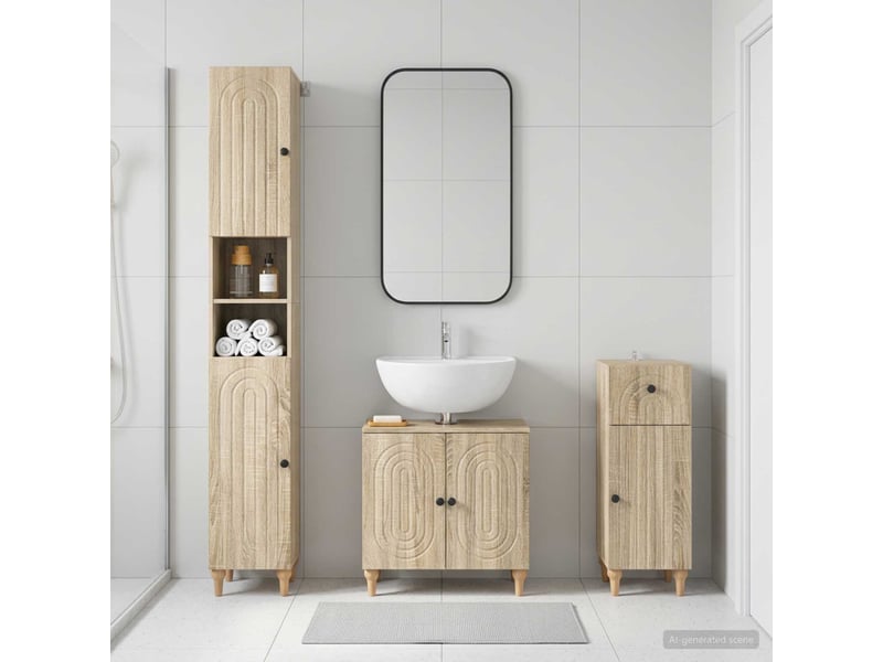  Ensemble de meuble de salle de bain 3 pièces alkmaar cf63284  - Conforama B