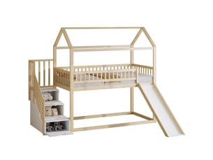 Lit superposé 90x200 cm <strong>MERAX</strong>  <strong>lit enfant bicolore</strong> coloris bicolore