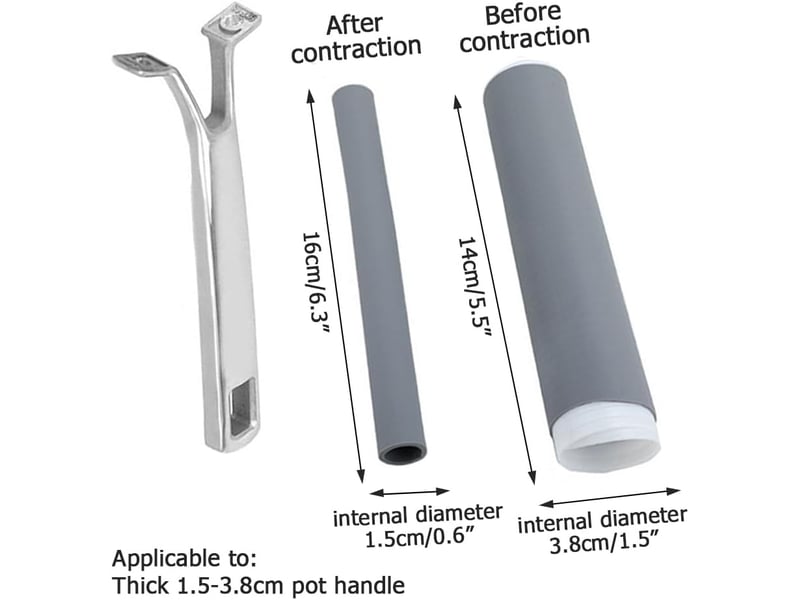  Couvercle d'isolation thermique de poignée de pot,2 pièces manchon de poignée de poêle en silicone résistant a la chaleur pour poêle a frire none - Conforama B
