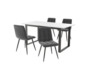 Ensemble table rectangulaire 0 banc(s) 4 chaise(s) 0 tabouret(s) inclu(s) <strong>STILVORA</strong> <strong></strong> 