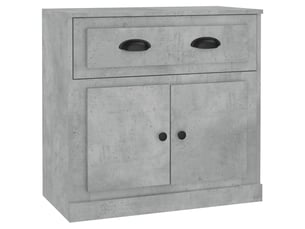 Buffet - bahut - meuble de rangement gris béton 70x35,5x67,5 cm bois d'ingénierie