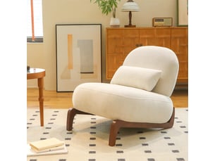 Fauteuil fixe  <strong></strong> Tissu blanc
