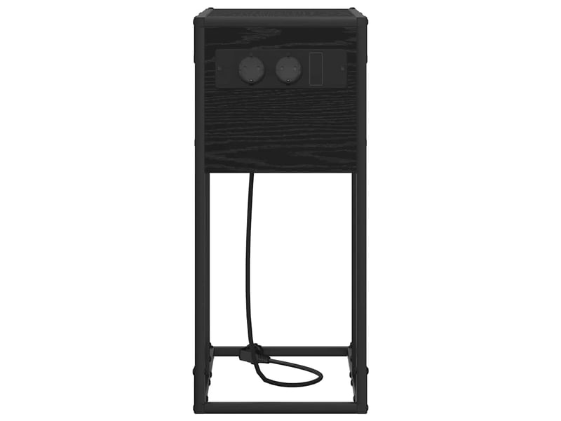 Table de chevet - cabinet de chevet - table de nuit chêne noir 41,5 x 26 x 60,5 cm - Conforama E