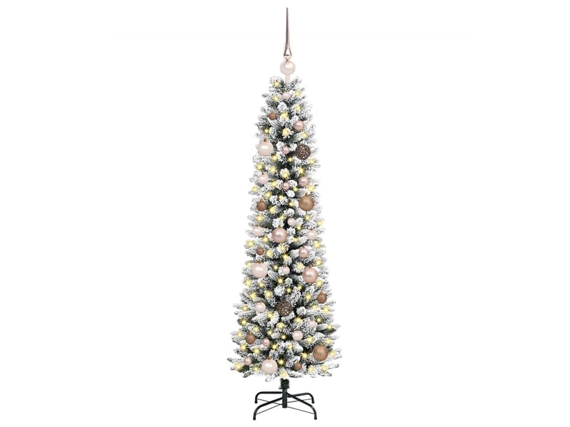  Sapin de noël artificiel, arbre de noël blanc 150 cm pvc, métal et plastique shl1178  - Conforama C