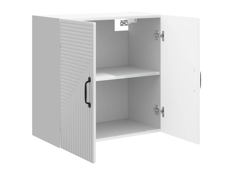  Armoire murale salon blanc brillant 59x31x60cm bois d'ingénierie shl8284  - Conforama C