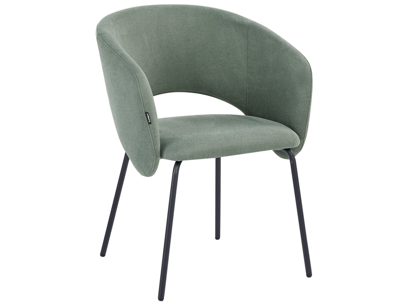 Lot de 2 chaises de salle à manger blakely tissu vert clair  - Conforama D
