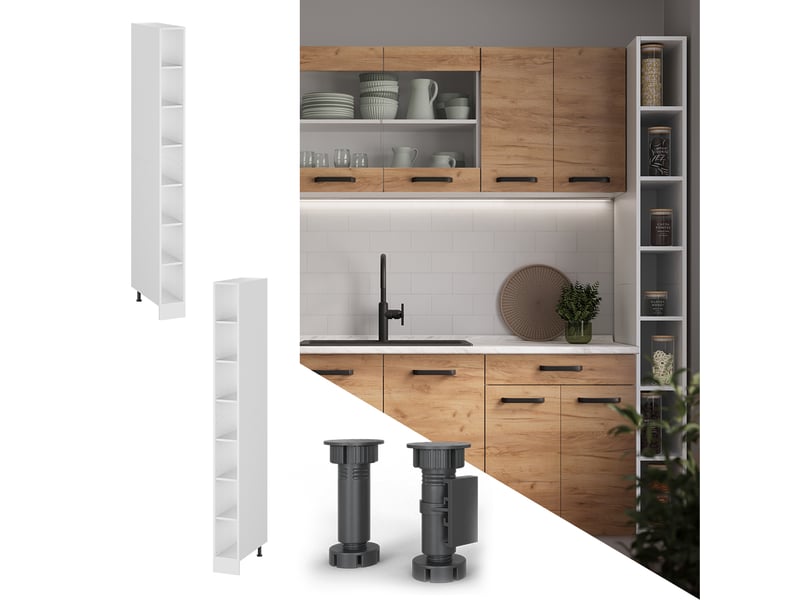 Vicco etagère de cuisine, blancblanc, 20cm avec 7 compartiments  - Conforama C