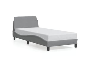 Lit simple 80x200 cm    coloris gris